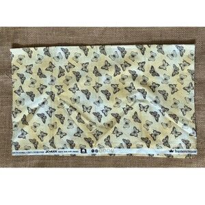 Joann Buttercream Butterfly Fabric Material Yellow Gold Black Cottage Fairy Core
